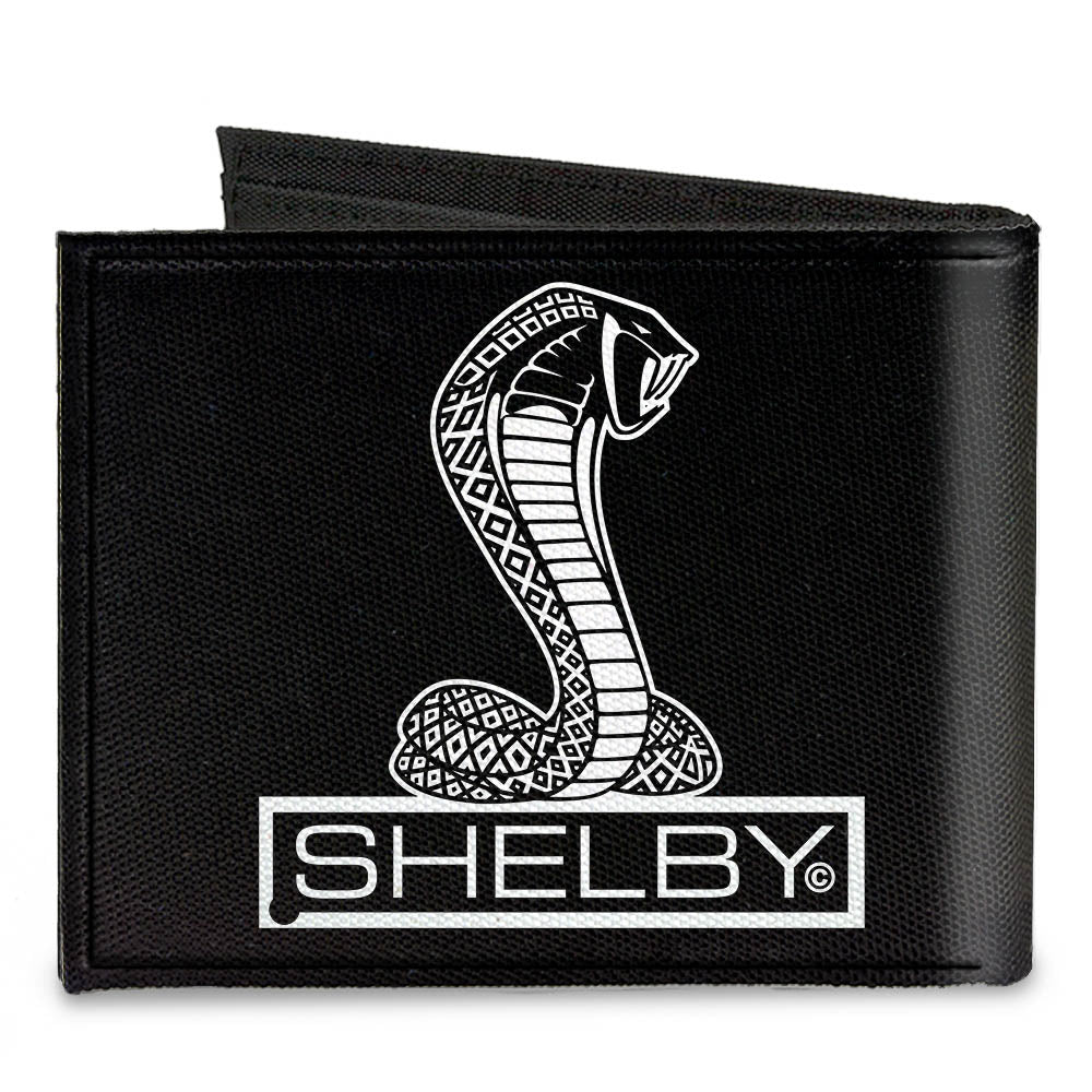 Shelby Cobra Tiffany Box Black & White Canvas Bi-Fold Wallet