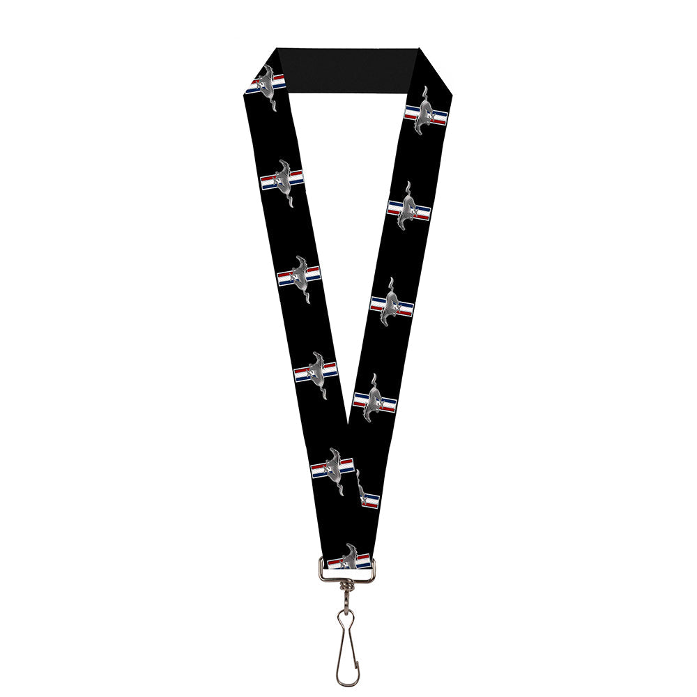 Ford Mustang Tri-Bar Logo Lanyard - 1.0"