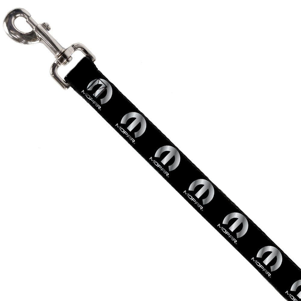 Mopar Logo Black & Silver Gradient Dog Leash