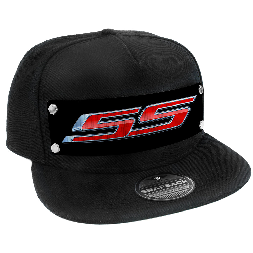 Chevrolet SS Emblem Black & Red Embellishment Snap Back Hat