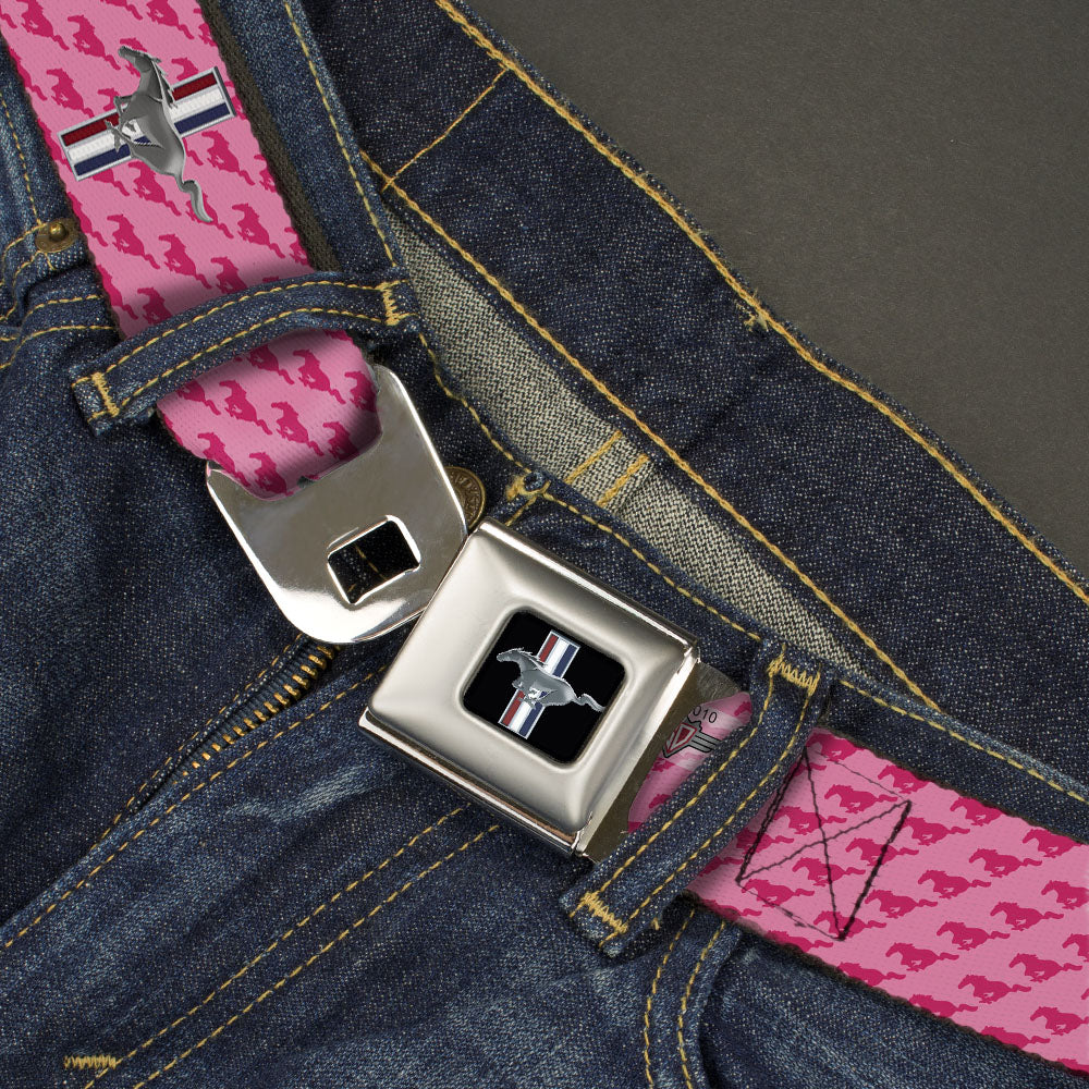 Ford Mustang Emblem Pink Seatbelt Belt