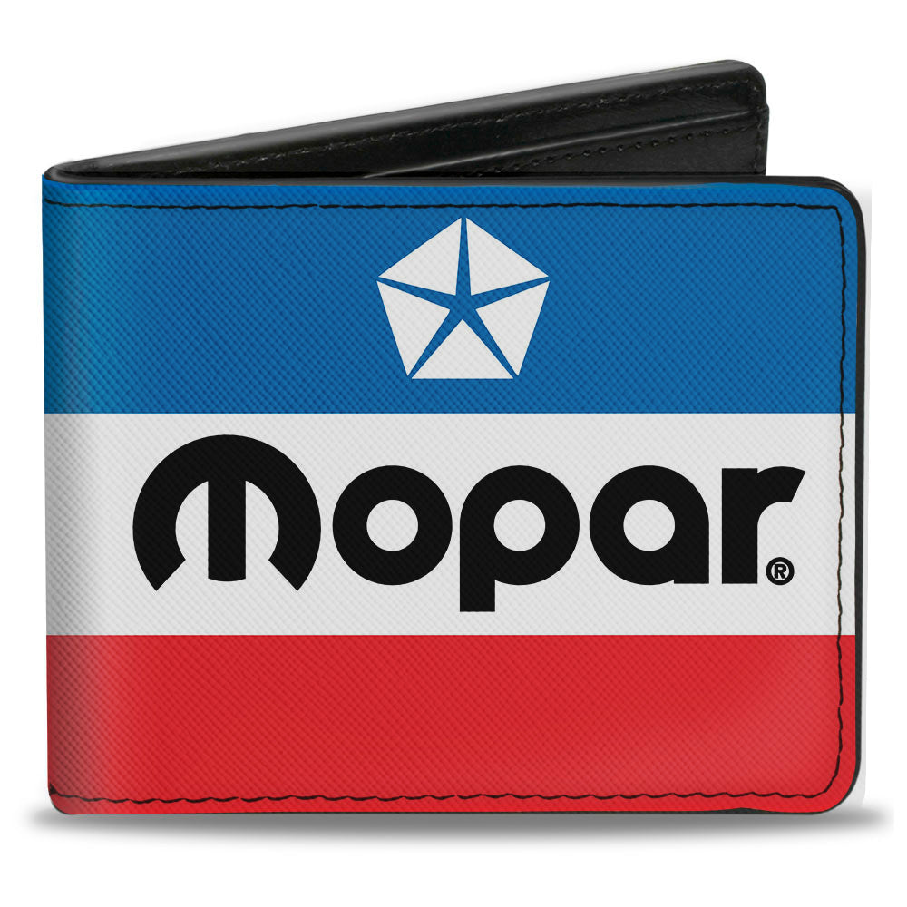 Mopar Chrysler Logo Red White & Blue Bi-Fold Wallet