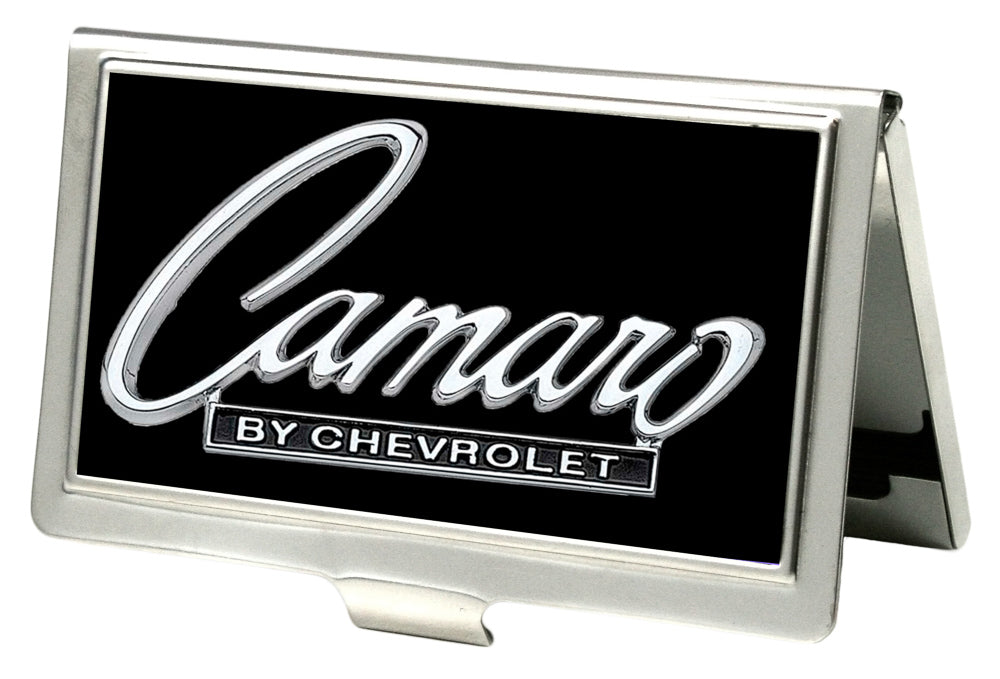 1969 Camaro Emblem FCG Black & Silver Business Card Holder - Small
