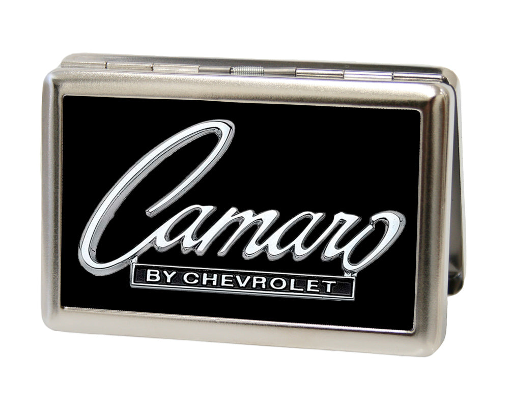 1969 Camaro Emblem FCG Black & Silver Business Card Holder - Large