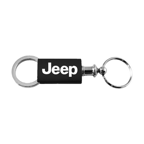 Jeep Anodized Aluminum Valet Key Fob in Black