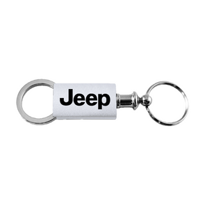 Jeep Anodized Aluminum Valet Key Fob in Silver