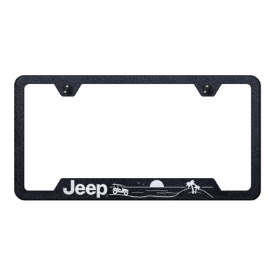 jeep-beach-cut-out-frame-laser-etched-rugged-black-44890-classic-auto-store-online
