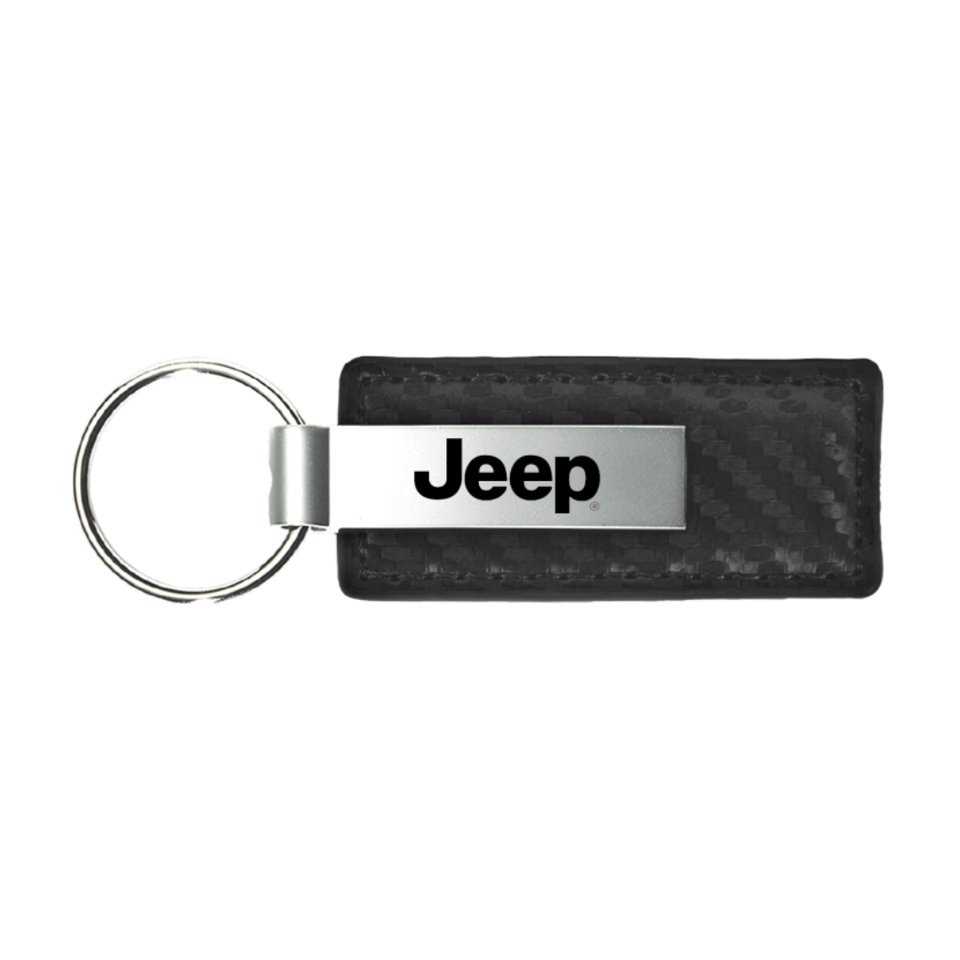 jeep-carbon-fiber-leather-key-fob-black-40141-classic-auto-store-online