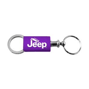 Jeep Climbing Anodized Aluminum Valet Key Fob in Purple
