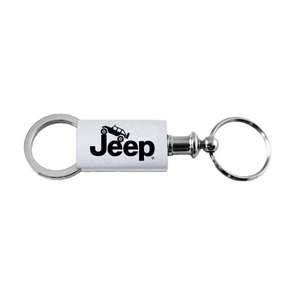 Jeep Climbing Anodized Aluminum Valet Key Fob in Silver