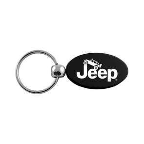 Jeep Climbing Oval Key Fob in Black