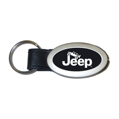 jeep-climbing-oval-leather-key-fob-black-45640-classic-auto-store-online