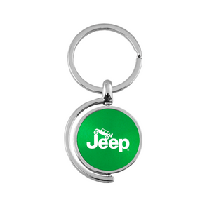 Jeep Climbing Spinner Key Fob in Green