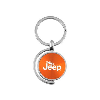 Jeep Climbing Spinner Key Fob in Orange