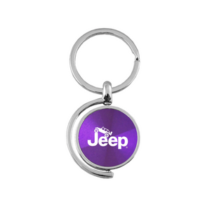 Jeep Climbing Spinner Key Fob in Purple