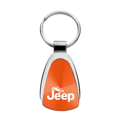 Jeep Climbing Teardrop Key Fob in Orange