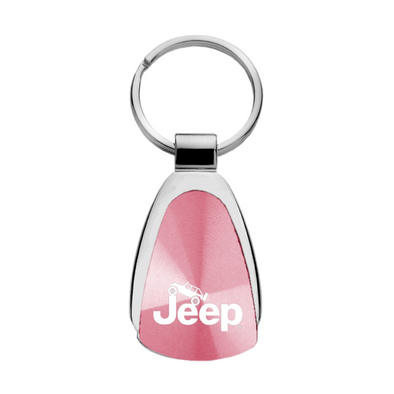 Jeep Climbing Teardrop Key Fob in Pink