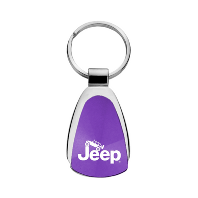 Jeep Climbing Teardrop Key Fob in Purple
