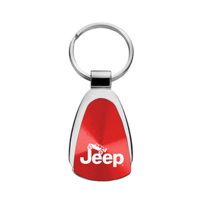 Jeep Climbing Teardrop Key Fob in Red