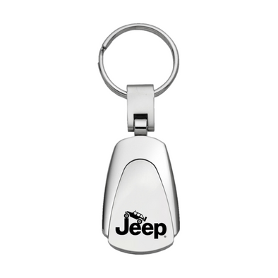 Jeep Climbing Teardrop Key Fob in Silver
