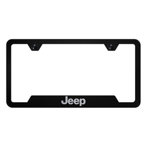 Jeep Cut-Out Frame - Laser Etched Black