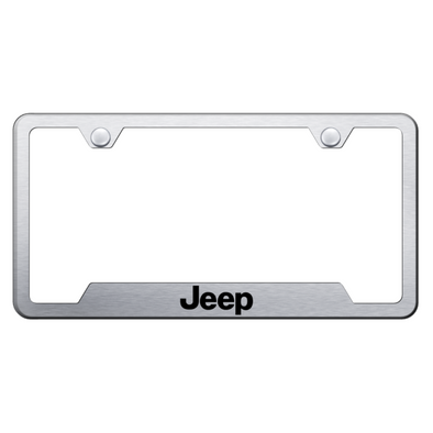 Jeep Cut-Out Frame - Laser Etched Brushed
