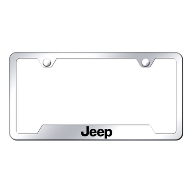 Jeep Cut-Out Frame - Laser Etched Mirrored