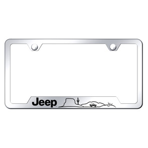 Jeep Desert Cut-Out Frame - Laser Etched Mirrored