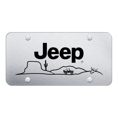 Jeep Desert License Plate - Laser Etched Brushed