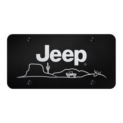 Jeep Desert License Plate - Laser Etched Black