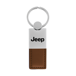 jeep-duo-leather-chrome-key-fob-brown-38285-classic-auto-store-online