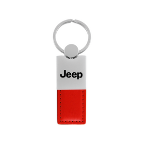jeep-duo-leather-chrome-key-fob-red-38286-classic-auto-store-online