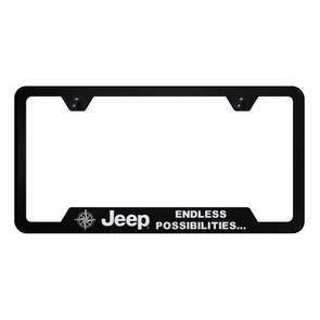 Jeep Endless Cut-Out Frame - Laser Etched Black