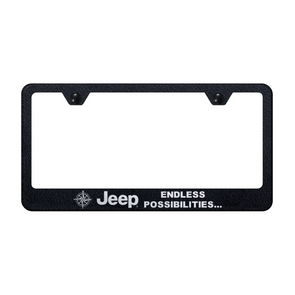 Jeep Endless Stainless Steel Frame - Etched Rugged Black