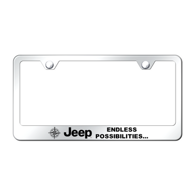 Jeep Endless Stainless Steel Frame - Laser Etched Mirrored