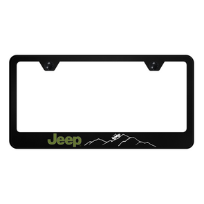 Jeep Green Mountain PC Frame - UV Print on Black