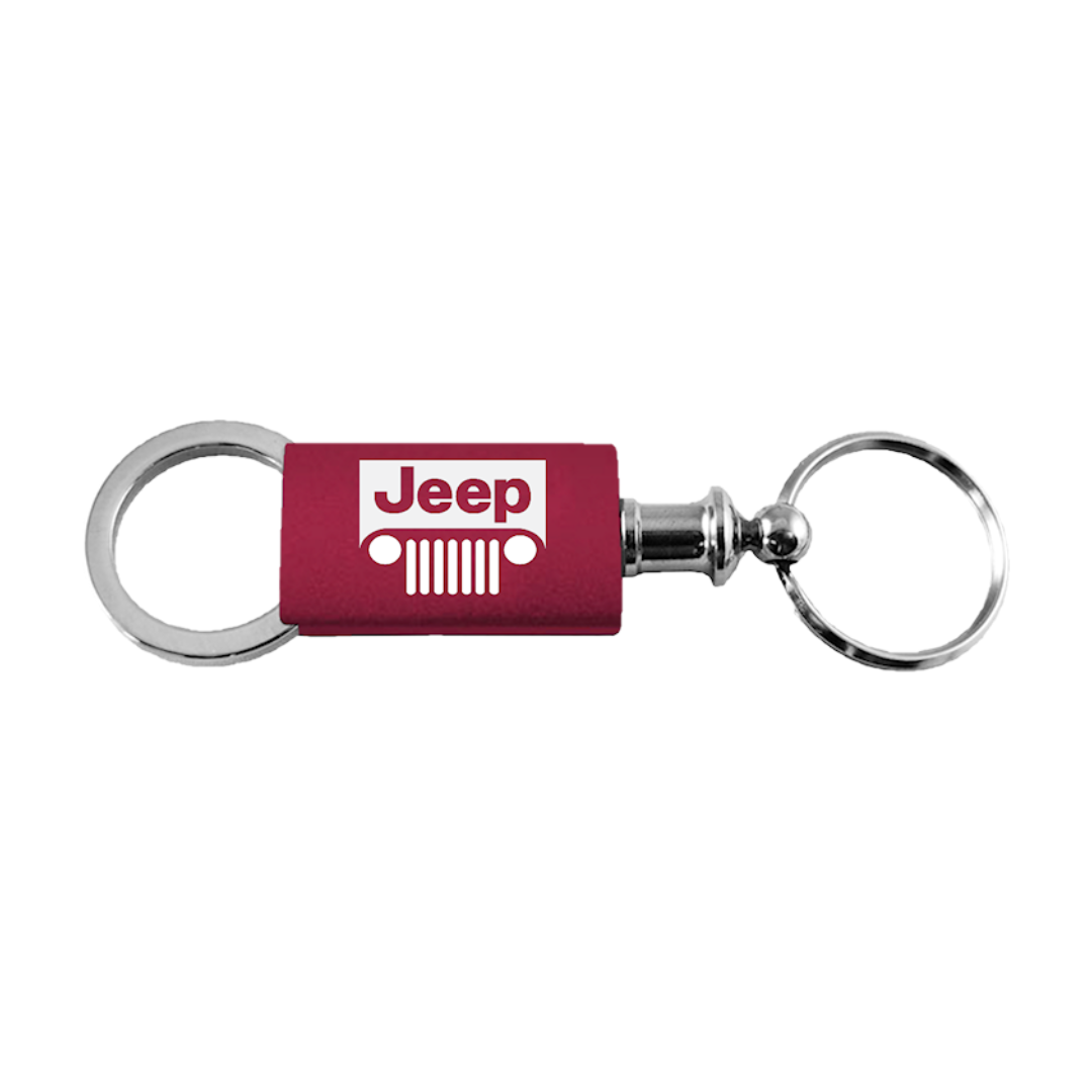 jeep-grill-anodized-aluminum-valet-key-fob-burgundy-28830-classic-auto-store-online