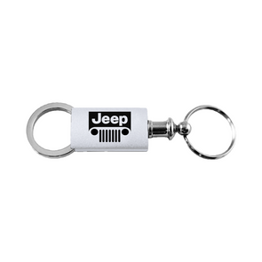 Jeep Grill Anodized Aluminum Valet Key Fob in Silver