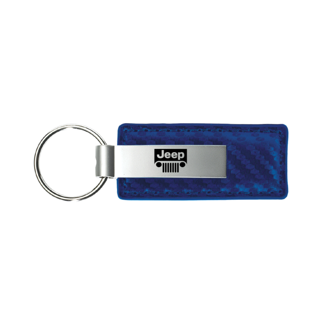 jeep-grill-carbon-fiber-leather-key-fob-blue-40195-classic-auto-store-online