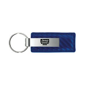 jeep-grill-carbon-fiber-leather-key-fob-blue-40195-classic-auto-store-online