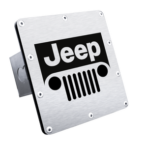 Jeep Grill Class III Trailer Hitch Plug - Brushed