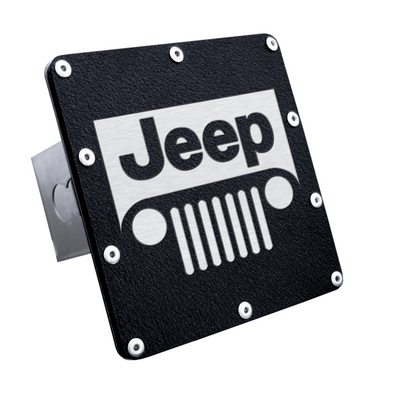 Jeep Grill Class III Trailer Hitch Plug - Rugged Black