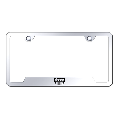 Jeep Grill Cut-Out Frame - Laser Etched Mirrored