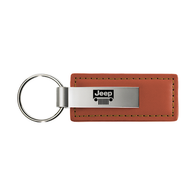 jeep-grill-leather-key-fob-brown-27363-classic-auto-store-online