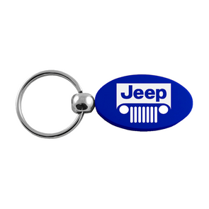 Jeep Grill Oval Key Fob in Blue