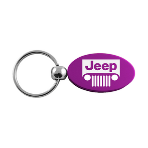 Jeep Grill Oval Key Fob in Purple