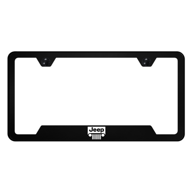 Jeep Grill PC Notched Frame - UV Print on Black