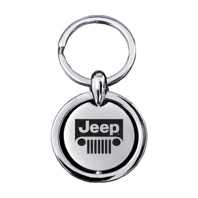 Jeep Grill Revolver Key Fob in Silver