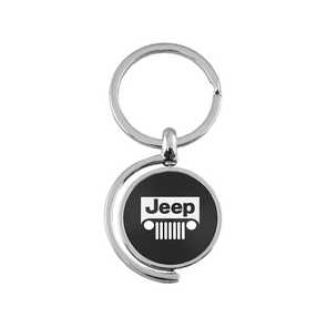 Jeep Grill Spinner Key Fob in Black