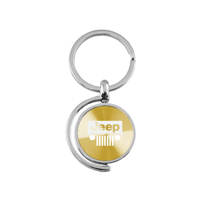 Jeep Grill Spinner Key Fob in Gold